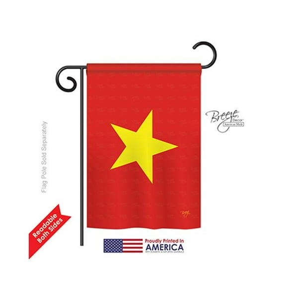 Breeze Decor 58325 Vietnam 2-Sided Impression Garden Flag - 13 x 18.5 in.