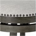 thumbnail image 4 of Backless Wood Swivel Stool in Antique Gray Finish 2-Pack, 4 of 4