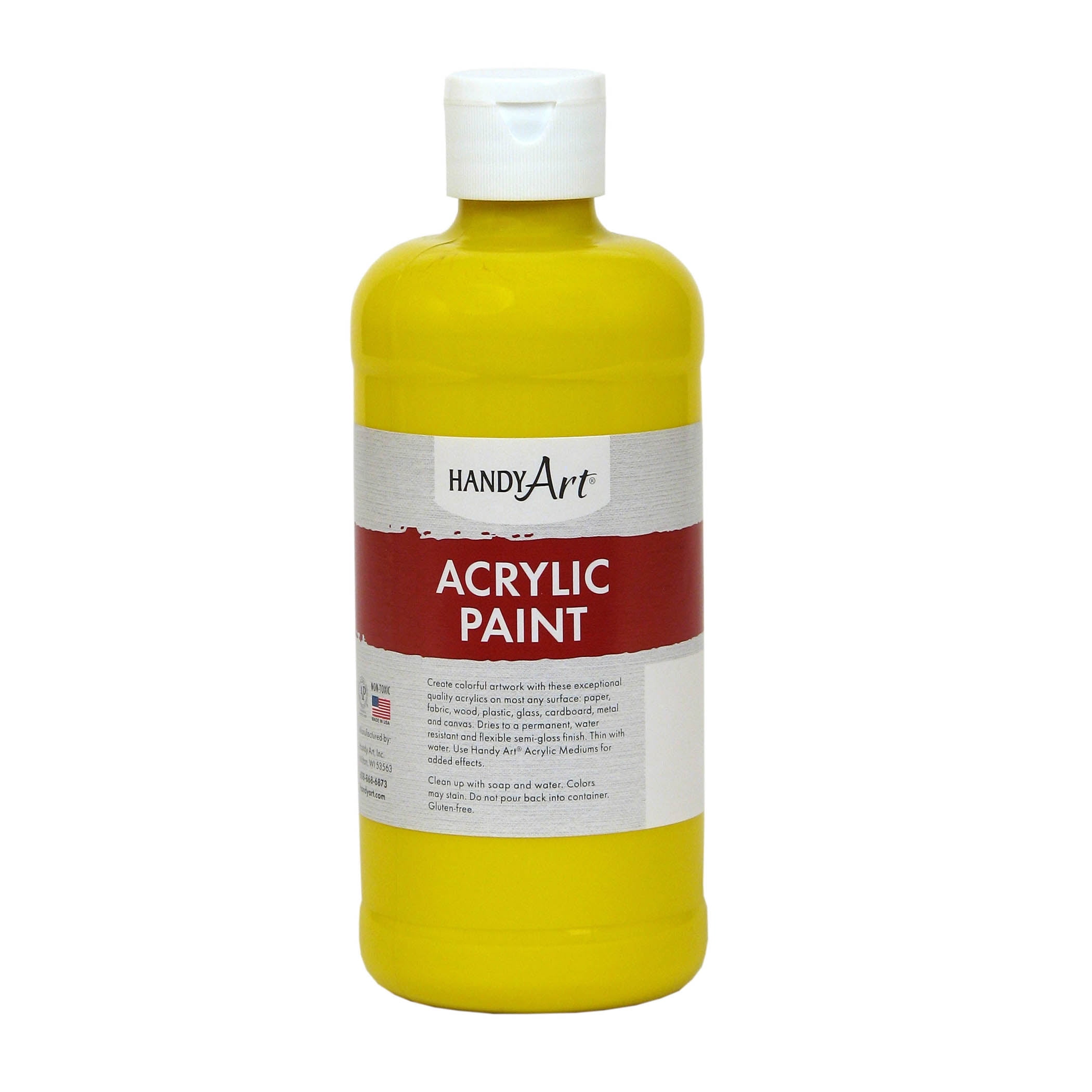 Handy Art® Acrylic Paint 16 oz, Chrome Yellow, Set of 3 bottles