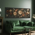 thumbnail image 3 of Large Framed Canvas Print Vintage Vintage Botanical Artwork, Moody Elegance Wall Art Decorative Ready to Hang Painting for Living room Bedroom - 60"x20" Black Frame, 3 of 9