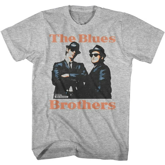 The Blues Brothers Blues Bros Gray Heather Adult T-Shirt