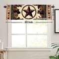 thumbnail image 3 of Rod Pocket Polyester kitchen Curtain Valances for Windows With Star And Camouflage Design For Indoor Living Room Bedroom Kitchen Decoration 54x18 inch, 3 of 5