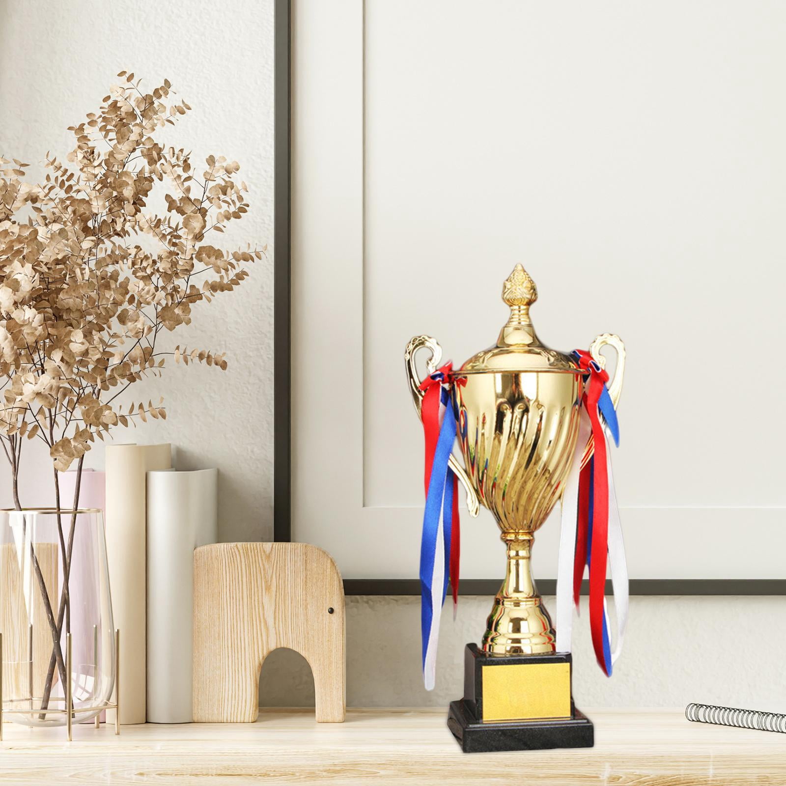 Award Trophy Metal Trophy Cup with Base for Event Soccer Football League Match School 35cm