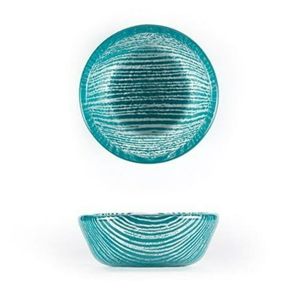 Turgla Fusion Glass dia.2.75" h:1.25" 4 oz. Round Blue Glass Ramekin (Set of 4)
