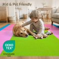 thumbnail image 4 of ODIKA 4'x6' Washable Area Rug Bedside Checkered Retro Hopscotch Block Border Storybook Grid for Bedroom, Reading Nook, Pet Friendly & Non-Shedding, 4 of 7