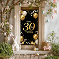 thumbnail image 4 of LUUFILx Happy 30th Birthday Banner Decorative Backdrop Party Supplies Gold Balloons Photography Props Celebration Background Decors Birthday Party, 4 of 7