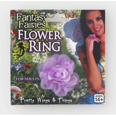 fantasy fairy purple flower ring jewelry costume accessory