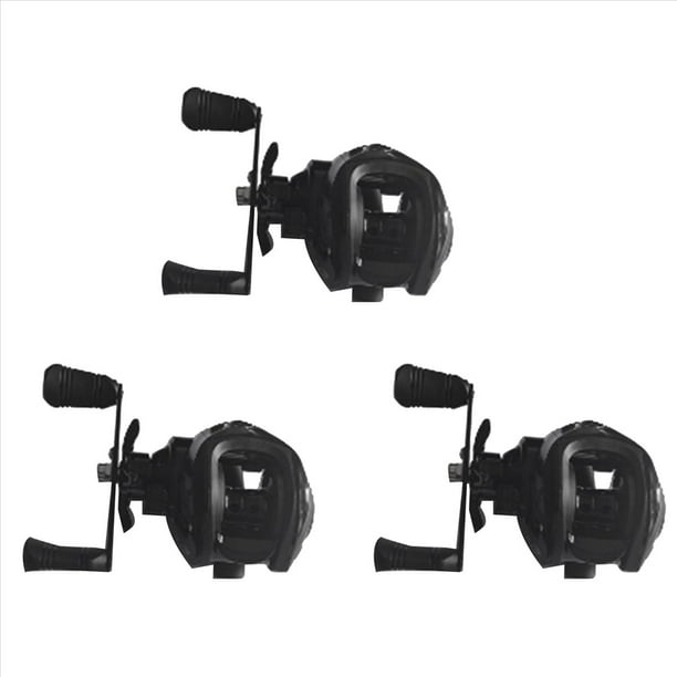 3X Carrete de Pesca con Rueda de Gota de Agua 18 + 1 Eje 7.2: 1 High Gear Metal Line Cup Sea Jig Wheel Mano Izquierda