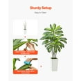thumbnail image 4 of VEVOR 5ft Artificial Dracaena Tree Fake Plant with White Planter Indoor, 4 of 9