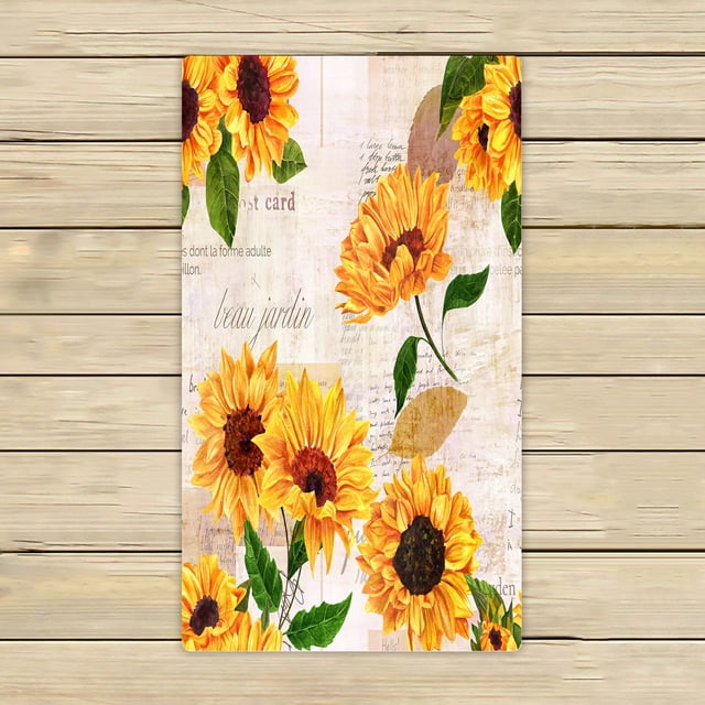 Toallas de Girasoles amarillos vibrantes ABPHQTO Toalla de Spa de mano de viaje 40x70 cm