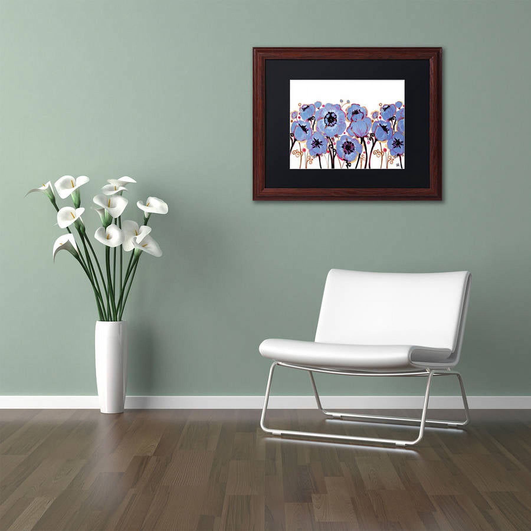Trademark Fine Art "5" Canvas Art by Natasha Wescoat, Black Matte, Wood Frame
