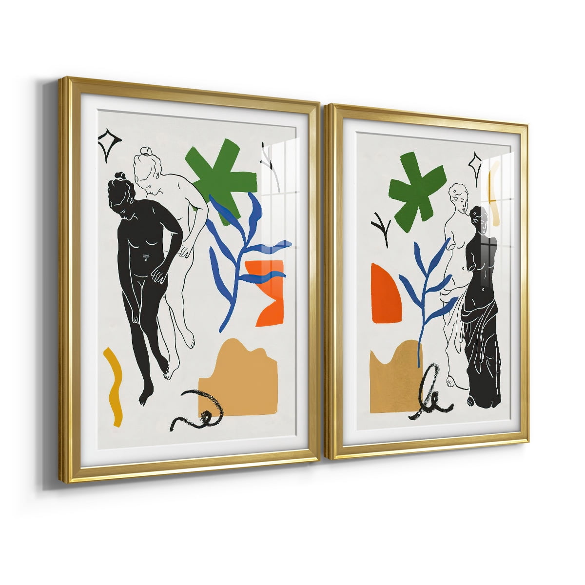 Wexford Home Starry Venus III Premium Framed Print, 22.5" x 30.5" - Ready to Hang, Gold (Set of 2)