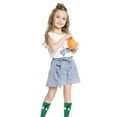 thumbnail image 6 of Jiyike 1 Pair St Patricks Day Socks Kids Knee Socks Green Kids Irish Party Stockings With Bows And Pom Poms For Festive Occasions, 6 of 10