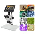 thumbnail image 4 of Trinocular Stereo Microscope, 3.5X-50X Trinocular Microscope Camera Set 10.1 Inch LCD Screen USB Connection 1080P Video Recording 16MP Images  for Maintenance US Plug 100-240V, 4 of 7