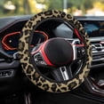 thumbnail image 3 of Uorisanigo Leopard Print Steering Wheel Cover for Men for Winter Modern Car Steering Wheel Protector with Elastic Edge Fluffy Steering Wheel Covers for SUV Sedan Car Decor Gift for Birthday, 3 of 8
