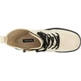 thumbnail image 4 of Nine West Juna3 Ivory Lace Up Chunky Block Heel Rounded Toe Combat Ankle Boots (Cream, 6), 4 of 6