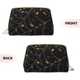 thumbnail image 3 of Cauagu Spiderweb Bats And A Spider Print Large Cosmetic Bag,Portable Cosmetics Pouch Travel Makeup Bag Large Capacity Travel Makeup Case Organizer Makeup Brush Organizer, 3 of 8