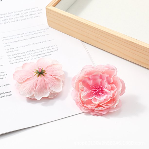 pstuiky Cabeza de flor de simulación cabeza de flor de seda decoración DIY material de flor falsa hecha a mano decoración de flores de simulación