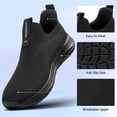 thumbnail image 4 of Sosenfer Men's Hands Free Slip-On Sneakers All Black, 4 of 5