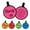 Pink, variant on Personalized Silicone Dog Tags and Cat Tags, Custom Text Double Sided Engraved, Silent Pet ID Tag, Multi Colors