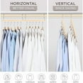 thumbnail image 4 of Space Saving Hangers for Closet – 4 Pack European Beechwood 6-Tier Shirt Organizer with 360° Swivel Hook – Collapsible Clothes Hanger for Closet Organization (Hangers Not Included), 4 of 5