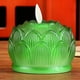 thumbnail image 4 of Lámpara LED de loto colorida, lámpara de Buda doméstica estable y segura con ahorro de energía para templos, salas budistas, verde, 4 of 5