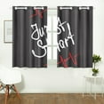 thumbnail image 3 of MKHERT Just Start Inspiring Motivational Window Curtains Kitchen Curtain Room Bedroom Drapes Curtains 26x39 inch, 2 Piece, 3 of 3