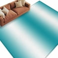 thumbnail image 3 of Turquoise White Ombre 5x8 Area Rugs, Abstract Art Modern Teal Gradient Non-Skid Rubber Backing Large Rectangle Rugs - Living Room Bedroom Home Office, Indoor Floor Mat Carpets Washable Rug, 3 of 9