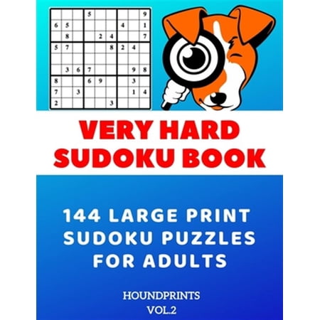 Pre-Owned Very Hard Sudoku Book: 144 Large Print Sudoku Puzzles for Adults (VOL.2)