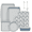 Gray, variant on Carote 9 Pc Stackable Nonstick Bakeware Set, Includes Cookie Sheet, Muffin, Bread, Cake, Loaf and Roasting Pans, Gray and Blue