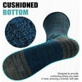 thumbnail image 6 of FREE YOKA Men's Cushioned Crew Work Socks,Moisture Wicking Athletic Boot Socks for Hiking Sports Running, 6 of 8
