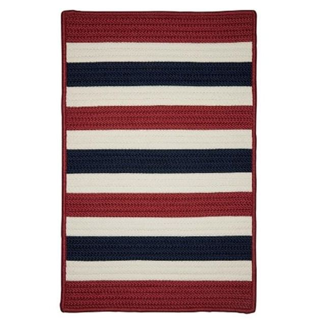 Colonial Mills Rug PO29R024X096S 2 x 8 ft. Portico Braided Rug Patriotic Stripe