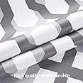 thumbnail image 4 of DriftAway Mason Thermal Blackout Grommet Window Curtains Geometric Trellis Pattern 2 Panels 96"L x 52"W Gray, 4 of 6