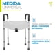 thumbnail image 3 of Elevador para Inodoro Gris con Pasamanos Desmontables, Seguro Frontal y Diseño Ergonómico, 3 of 6