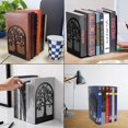 thumbnail image 2 of Los extremos del libro, los extremos del libro para sostener libros, sujetalibros decorativos, soporte del libro compatible con el hogar decorativo, la escuela u oficina, sujetalibros de metal pesado. Afortunado Sencillez, 2 of 5