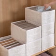 thumbnail image 4 of Trousers Storage For Closet Wardrobe Drawer Washable 7 Compartments Box Clothes Organizer Storage, 4 of 15