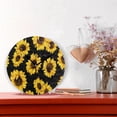thumbnail image 2 of Dreamtimes Round Digital Clock Sunflowers Black Creative Decorative Quiet Not Ticking Clock,Bedroom Living Room Bathroom Kitchen Office Wall Ornament, 10In, 2 of 7