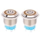 thumbnail image 1 of 2 uds 12 ~ 24VDC interruptor de botón 19mm redondo 4PIN interruptor de reinicio automático con patrón de potencia de luz amarillo, 1 of 8