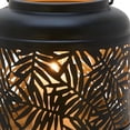 thumbnail image 3 of Country Living Black Metal Leaf Lantern with Gold Inside - 17cm Tall, 3 of 4