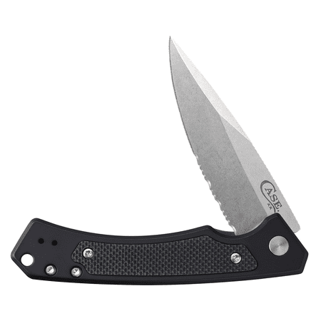 Case XX Marilla Frame Lock 25878 Black Aluminum S35VN Stainless Serrated Pocket Knife