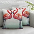 thumbnail image 3 of Nawypu Flamingo Pillowcase Tropical Bird Pillow Cover Square Pillow Case Home Decorative Sofa Bedroom Livingroom, 3 of 5