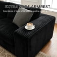 thumbnail image 5 of 78.8" Corduroy Boneless Loveseat Couch with Removable Cushion, Cloud sectional Sofa, No Assembly Required, Compression Sofa in a Box, DlY Combination for Living Room, 5 of 14