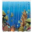 thumbnail image 3 of Ambesonne Marine Shower Curtain, Underwater World Exotic, 69"Wx84"L, Multicolor, 3 of 3