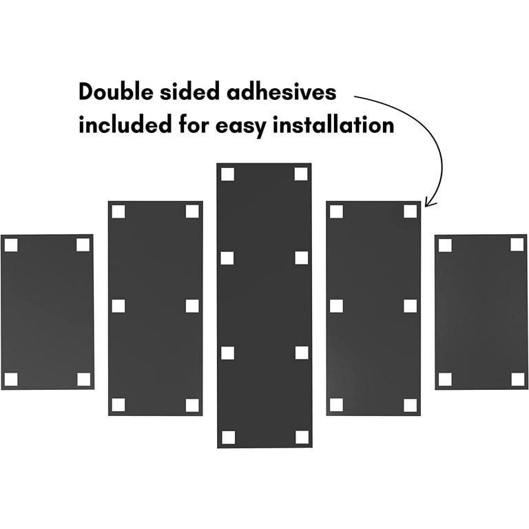 Americanflat Adhesive Mirror Tiles - Exclamation Rectangular Design - Peel  And Stick Mirrors For Wall. (4pcs Set) : Target