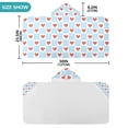 thumbnail image 4 of Yayeee Kids Hooded Towel with Hand Pockets Beach Soft Absorbent Bath Wrap 50 x 23.5 inch, Light Blue Checkered Heart, 4 of 5