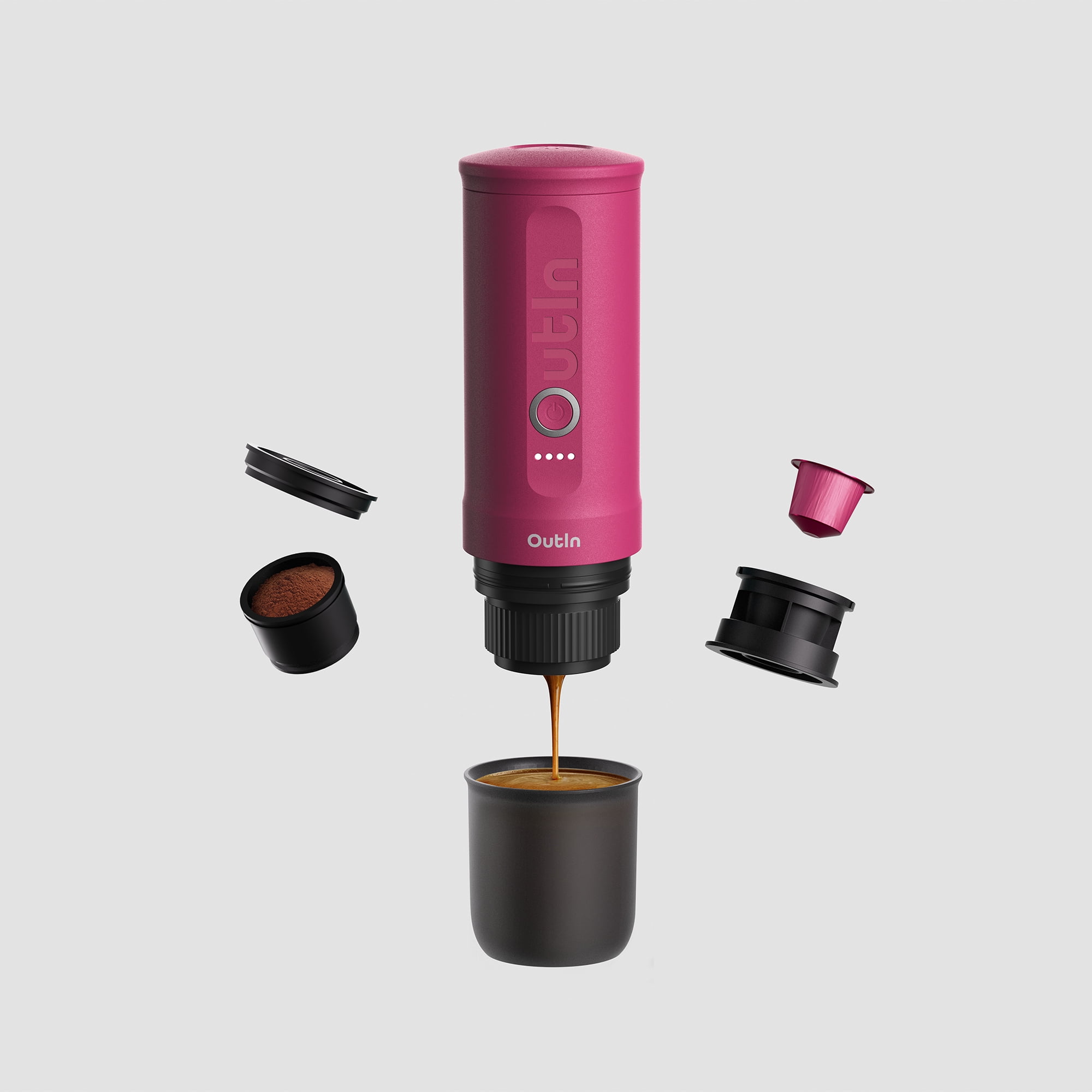 OutIn Nano Portable Electric Espresso Machine (Fuchsia Pink)