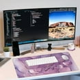 thumbnail image 7 of Large Keyboard Mouse Pad Set, Extended Mouse Pad+Keyboard Wrist Rest Support, Memory Foam Ergonomic Easy Typing, 4Pcs (35.4×15.7 in) Desk Pad Set for Home Office Study Game - Purple, 7 of 7