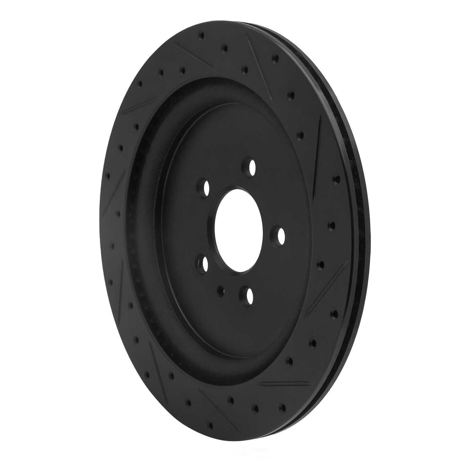 Dynamic Friction Company 633-54260L DFC Brake Rotor - Drilled And Slotted - Black