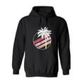 thumbnail image 3 of Retro Pink Stripes And Palm Tree Hoodie Women -GoatDeals Designs, Female x-Large, 3 of 4
