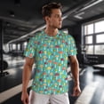 thumbnail image 3 of Wukai Mushrooms Print Men's Short-Sleeved Mesh T-Shirt,Quick-Dry Short Sleeve Workout T-Shirt-5X-Large, 3 of 8
